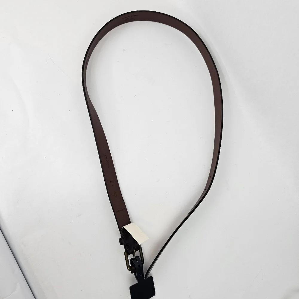 Polo by Ralph Lauren Men's Dark Brown Leather Belt Size 38 NEW